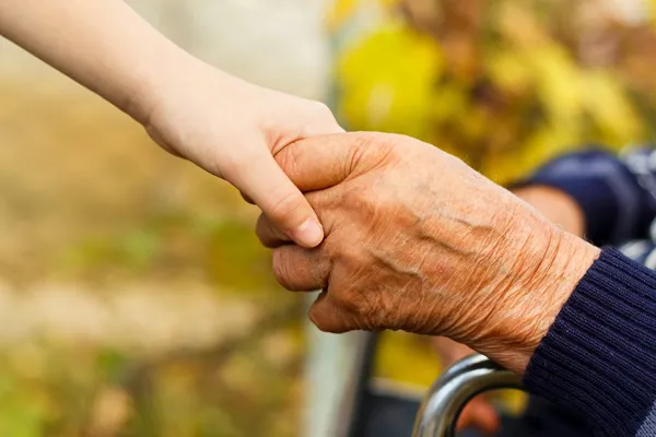 Handshake kontrast — Stockfoto