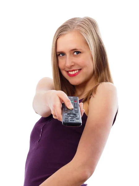 Joyful Tv Watching — Stock Photo, Image