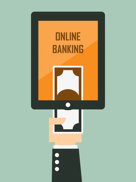 Services bancaires mobiles — Image vectorielle