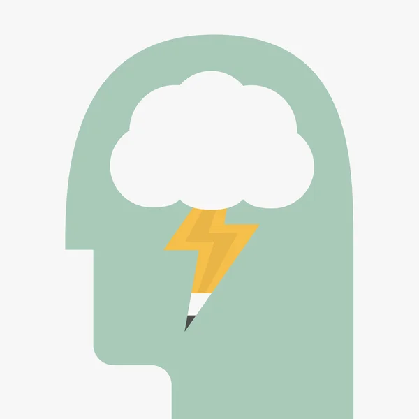 Tormenta cerebral — Vector de stock