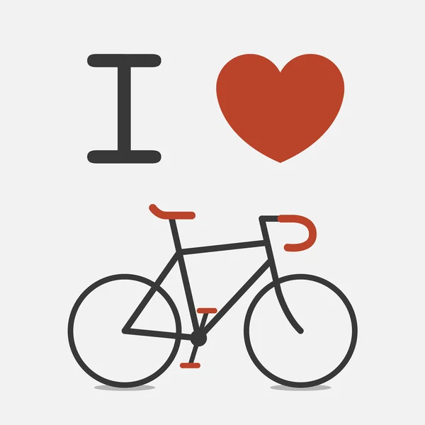 Love bike — Stock Vector