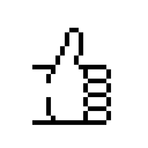 Pixel Art Handgeste — Stockvektor