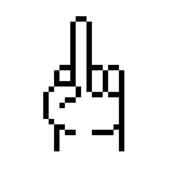 Pixel Konst Hand Gesture — Stock vektor