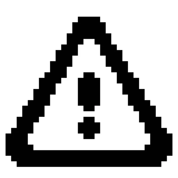 Pozor Pixel Art Business Icon — Stockový vektor