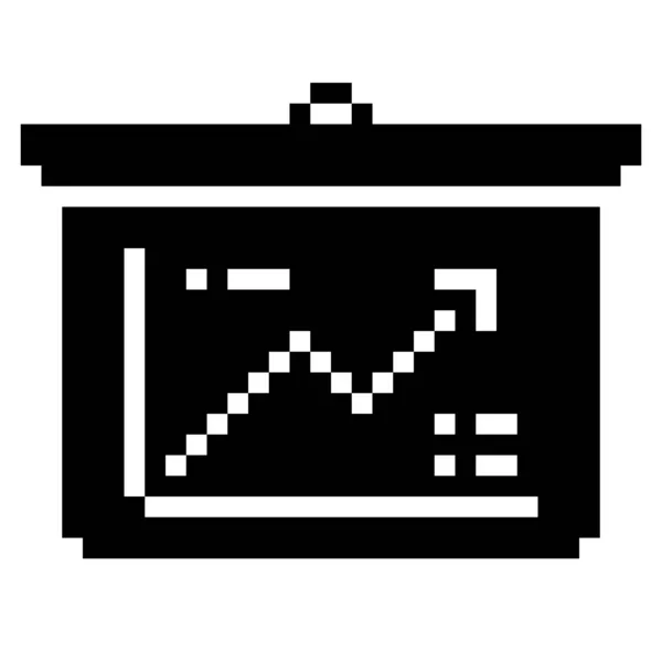 Prezentace Pixel Art Business Icon — Stockový vektor