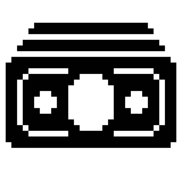 Bankovku Pixel Art Business Icon — Stockový vektor