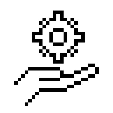 Destek. Piksel Sanat Simgesi