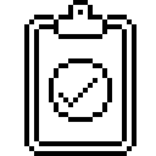 Správně Pixel Art Business Icon — Stockový vektor