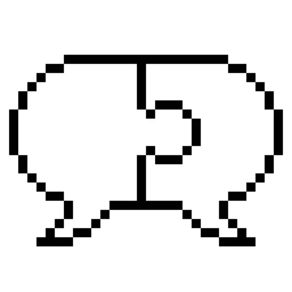 Diskuse Pixel Art Business Icon — Stockový vektor