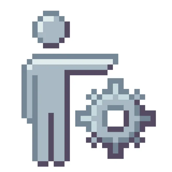经理Pixel Art Business Icon — 图库矢量图片
