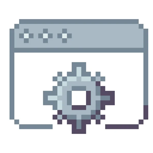 Desarrollo Pixel Art Icono Negocios — Archivo Imágenes Vectoriales