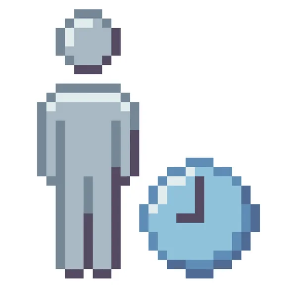 Роботодавець Pixel Art Business Icon — стоковий вектор