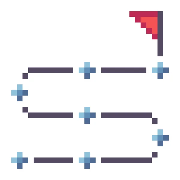 План Pixel Art Business Icon — стоковий вектор