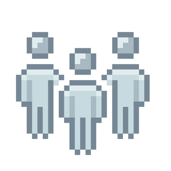 Команда Pixel Art Business Icon — стоковий вектор
