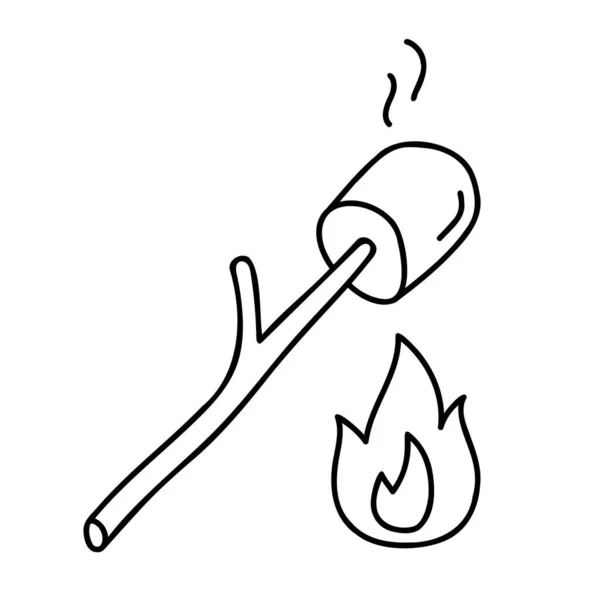 Smores Hand Drawn Doodle Icon — Stock Vector