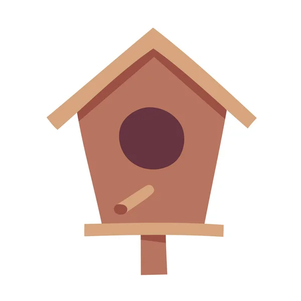 Bird House Hand Drawn Spring Icons — Stock Vector