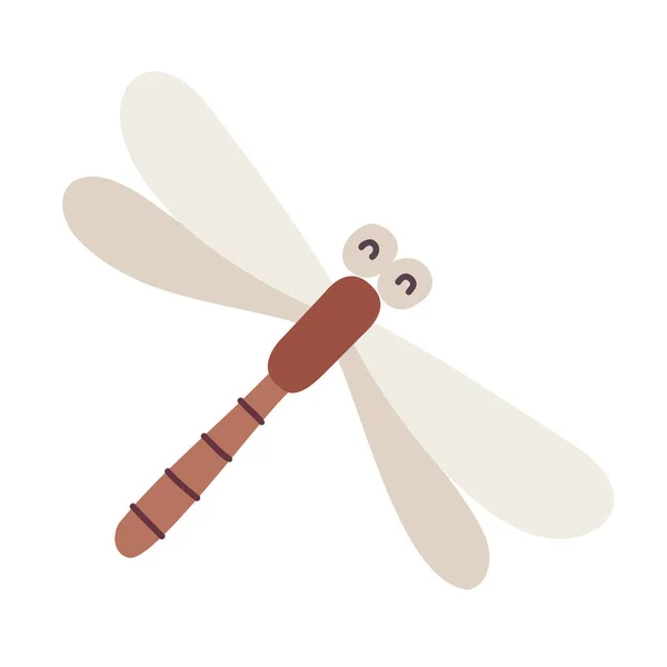 Dragonfly Icônes Printemps Dessinées Main — Image vectorielle