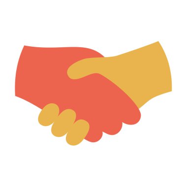 El sıkışalım. El Çizimi Doodle Simgesi.