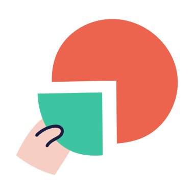 Pasta çizelgesi. El Çizimi Doodle Simgesi.