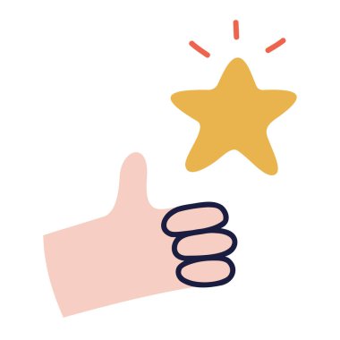 Yükseliyor. El Çizimi Doodle Simgesi.