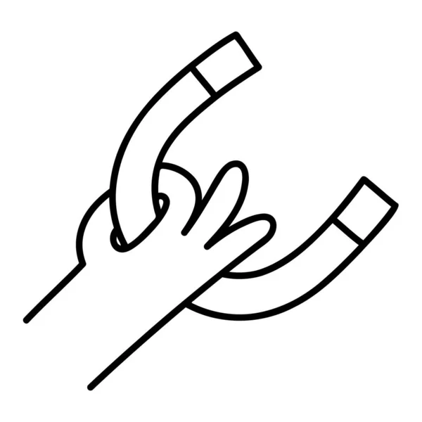 Íman Ícone Doodle Desenhado Mão — Vetor de Stock
