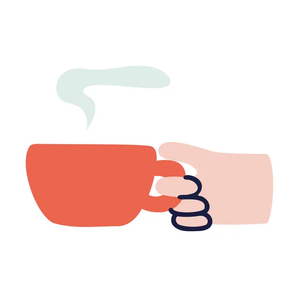 Kaffee Vorhanden Handgezeichnetes Doodle Icon — Stockvektor