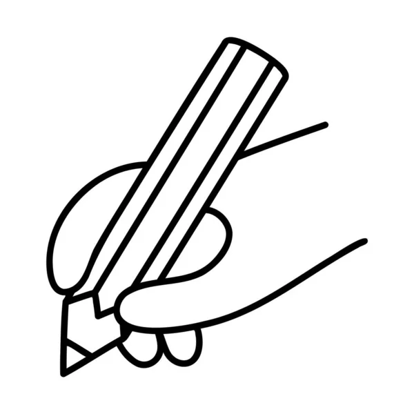 Lápiz Icono Doodle Dibujado Mano — Vector de stock