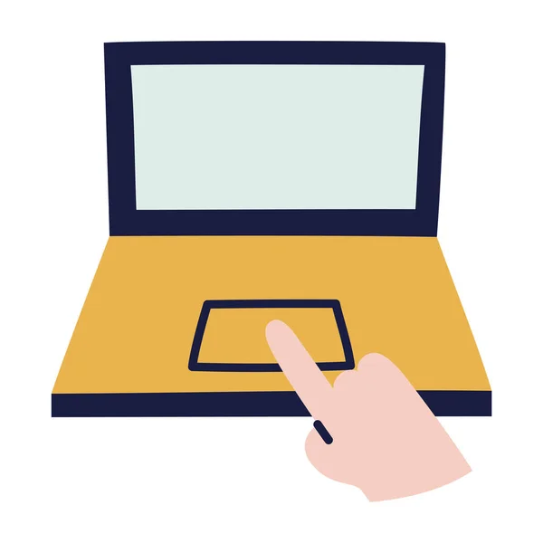 Laptop Handgezeichnetes Doodle Icon — Stockvektor