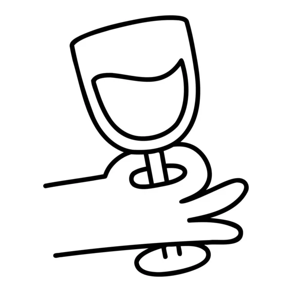Wein Handgezeichnetes Doodle Icon — Stockvektor