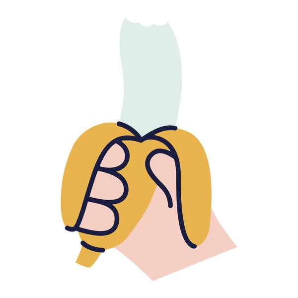 Banane Food Boissons Doodles — Image vectorielle