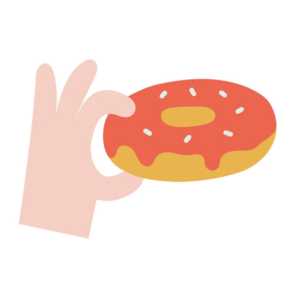 Donut Food Beverage Doodles — Vector de stock