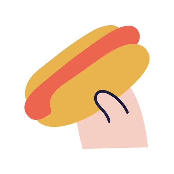 Hotdog Food Beverage Doodles — Vector de stock