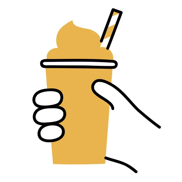 Smoothie Essen Und Trinken Doodles — Stockvektor