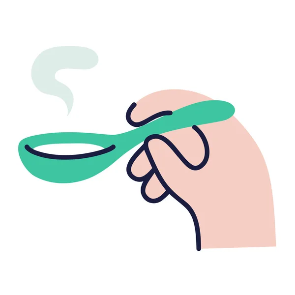 Soup Food Beverage Doodles — Stock Vector