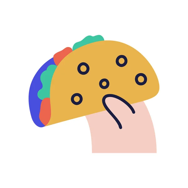 Taco Food Beverage Doodles — Vector de stock