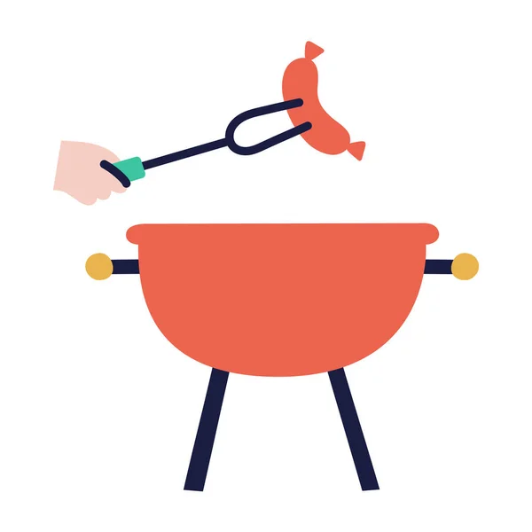 Bbq Hand Drawn Doodle Cooking Icon — Stock Vector
