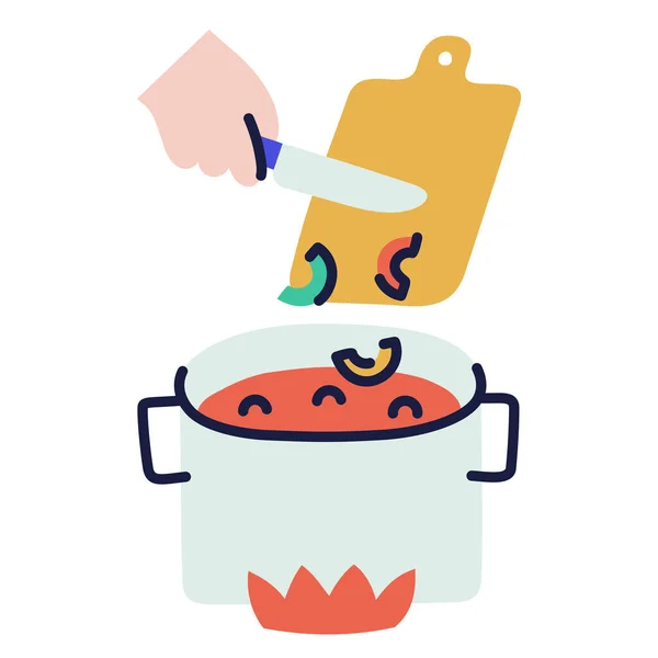 Koken Handgetekende Doodle Cooking Icon — Stockvector