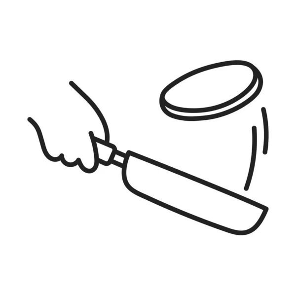 Pfannkuchen Handgezeichnetes Doodle Cooking Icon — Stockvektor