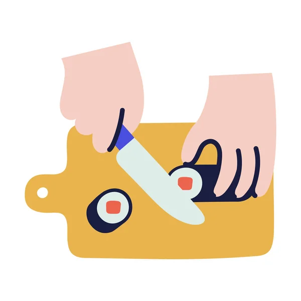 Sushi Handgezeichnetes Doodle Cooking Icon — Stockvektor