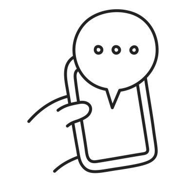 Sohbet. El Çizimi Karalama Alışveriş Simgesi.