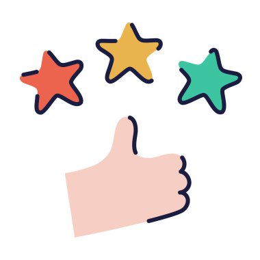 Beğeni. El Çizimi Karalama Alışveriş Simgesi.