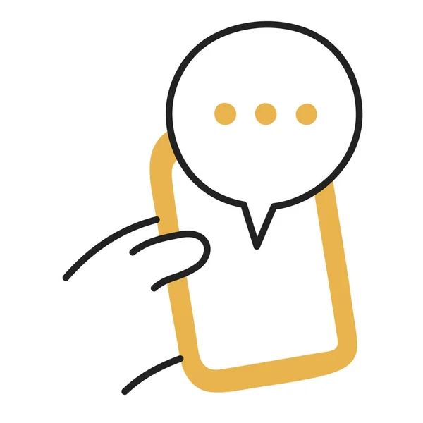 Chatten Handgezeichnetes Doodle Shopping Icon — Stockvektor