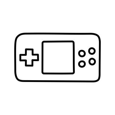 Konsol. El Çizimi Çocuk Doldurma Simgesi.