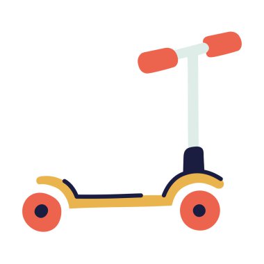 Scooter. El Çizimi Çocuk Doldurma Simgesi.