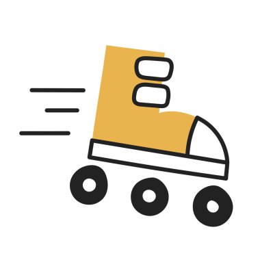 Patenler. El Çizimi Çocuk Doldurma Simgesi.