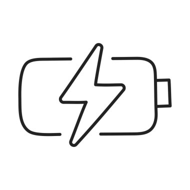 Şarj oluyor. El çizimi EV karalama simgesi.