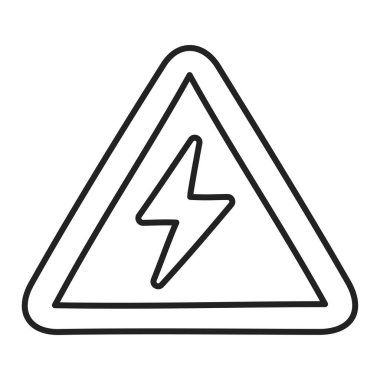 Dikkat et. El çizimi EV karalama simgesi.