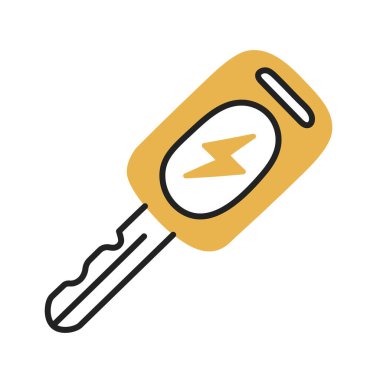 Anahtar. El çizimi EV karalama simgesi.