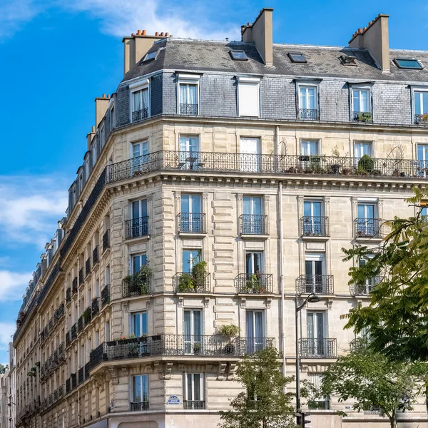 Париж Типичное Здание Бульвар Парментье Округе Типичный Парижский Фасад — стоковое фото