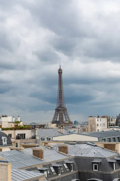 Paris Tour Eiffel Beau Monument Des Toits Typiques — Photo